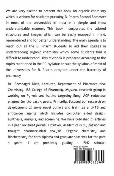 Pharmaceutical Organic Chemistry - I: For B Pharm Second Semester Students (As Per Pci Syllabus)