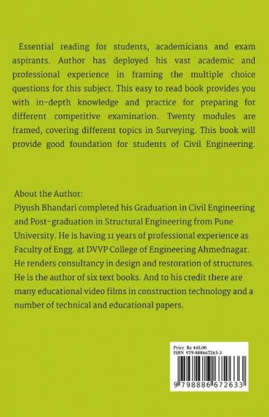 Surveying Mcq'S : For Gate Ies And State Competitive Exam Preparation
