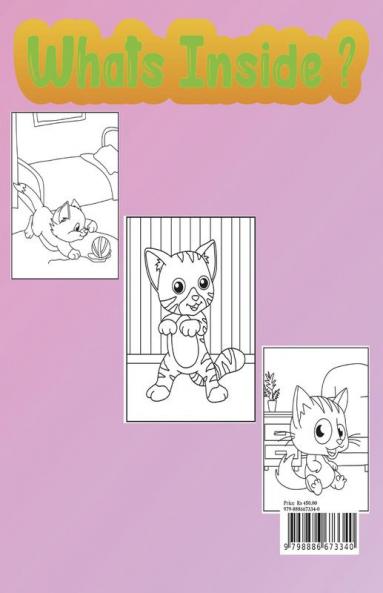 Cute Cats Coloring Book for Kids Ages 4-8 : Adorable Kittens & Caticorns Coloring Pages for Girls and Boys