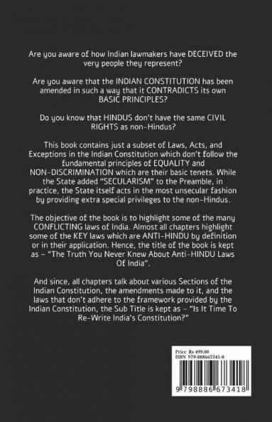 The Truth You Never Knew About Anti-Hindu Laws Of India : Is It Time To Re-Write India'S Constitution?