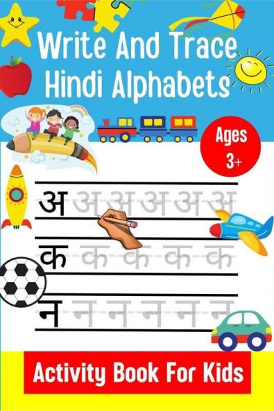 Write And Trace Hindi Alphabets | Activity Book For Kids | Ages 3+