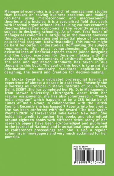 Managerial Economics : Understanding of Economics' Fundamental Concepts and Issues