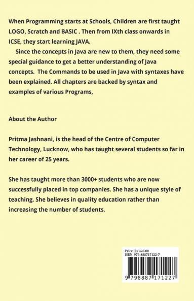Concepts Of Java For Class X Icse : From Simple Programs To Wrapper Classes