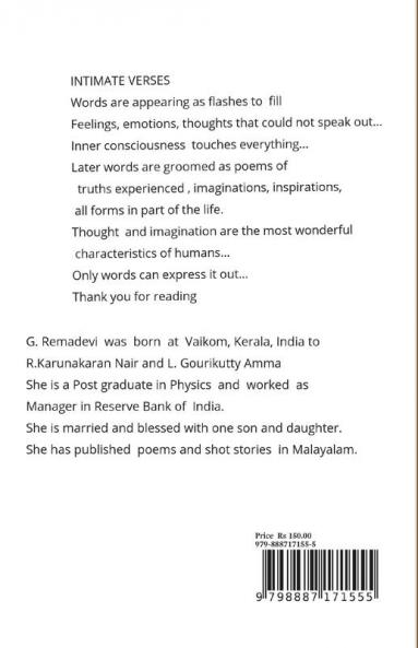 INTIMATE VERSES : POETRY COLLECTION