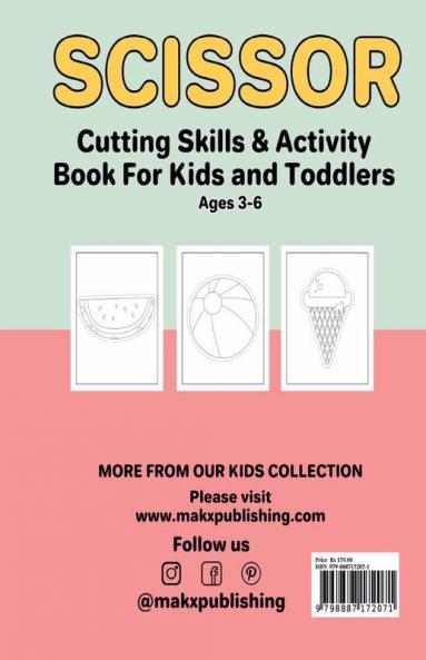 Scissor Cutting Skills &amp;amp; Activity Book For Kids and Toddlers : scissor skills activity book for kids ages 3-6