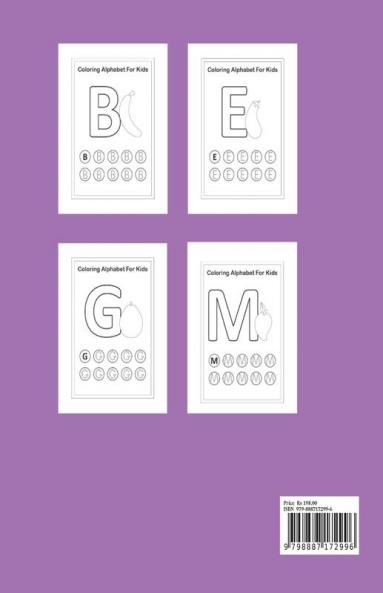 Alphabet Coloring Book for Kids : Fun Coloring Books for Toddlers & Kids Ages 2- 4 | Activity Workbook Teaches ABC