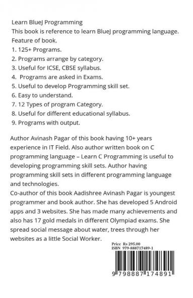 Learn BlueJ Programming : Reference Book - Practicals Only