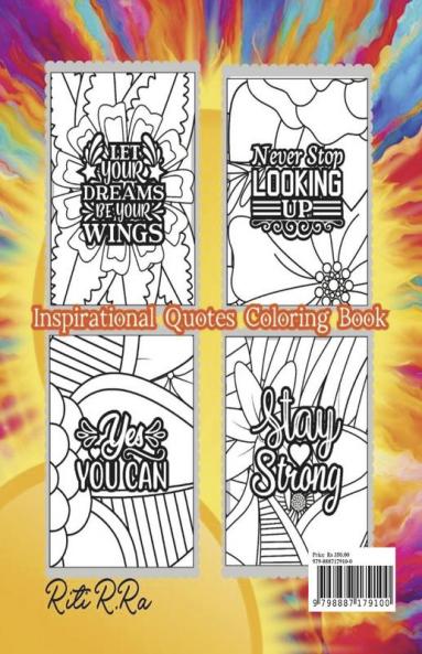 STAY STRONG! : Motivational Quotes For Good Vibes Positive Affirmations and Stress Relaxation/ Lovely Inspirational Quotes Coloring Book for Adults