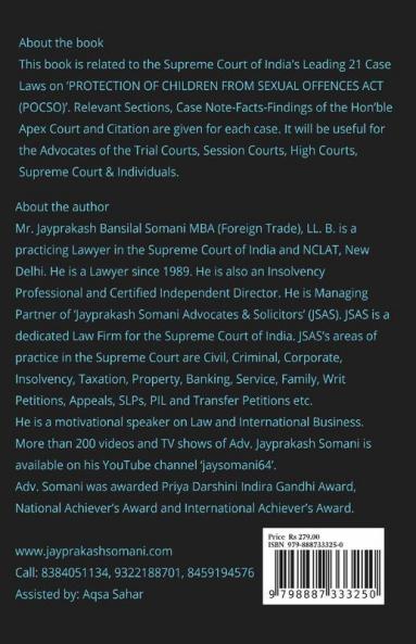 Pocso Act- Supreme Court’S Latest Leading Case Laws : Case Notes- Facts- Findings Of Apex Court Judges And Citations