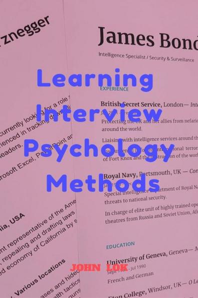 Learning Interview Psychology methods