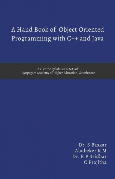 A Hand Book Of Object Oriented Programming With C++ And Java
