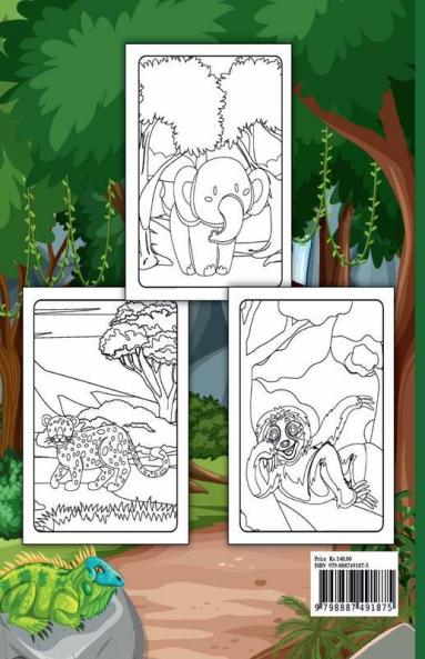 Wild Animals Colouring Book for Kids