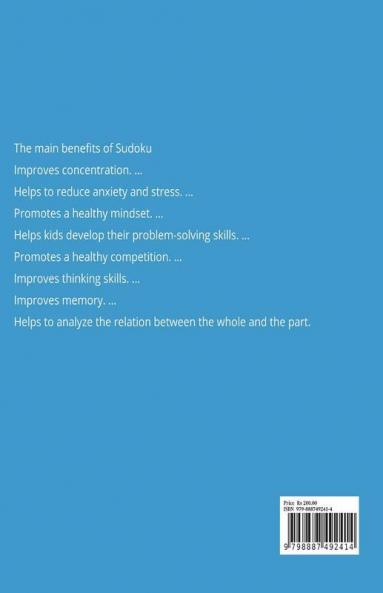 250 Sudoku Puzzles : 250 Sudoku Puzzles 250: Easy To Hard With Solution . Book Contains 250 Puzzles In 83 Pages. Puzzles Divided Into Easy To Very Hard Section. Each Section Contains 50 Puzzles. Al...