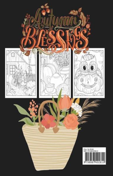 Autumn Coloring Book For Teens And Adults : Cozy Autumn Coloring Pages With Relaxing Fall Scenes Cute Animals And Halloween Pumpkins