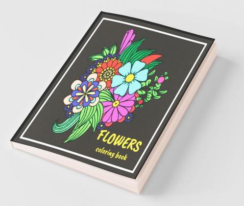 Flowers Coloring Book : Adorable Adult Coloring Book With Beautiful Flowers At Night For Relaxation Anti-Stress