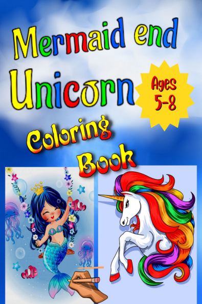 Mermaid &amp; Unicorn Coloring Book : Fun Activity Book For Kids Ages 4-6 Includes: Coloring Word Search Dot to ... | For Little Girls and Kids Ages 4 5 &amp; 6