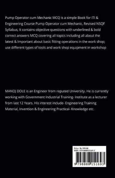 Pump Operator cum Mechanic MCQ : Objective Question Answers
