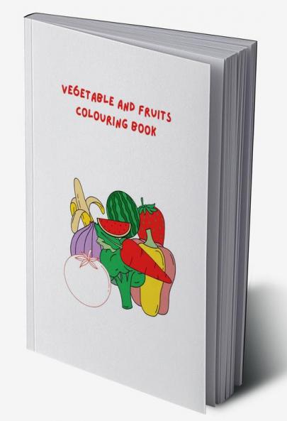 Vegetable and fruit coloring book