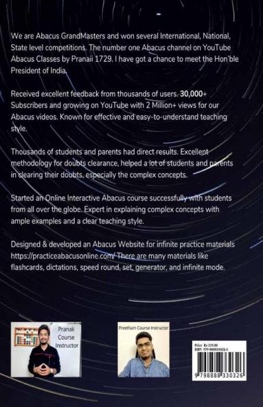 Abacus Practice Book - Advance Level A