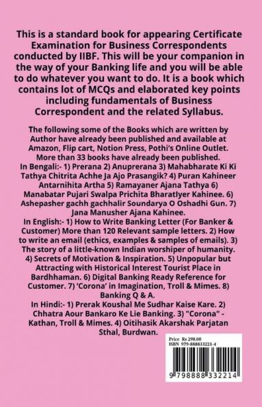 Certificate Examination for Business Correspondents : (MCQ & KEY POINTS)