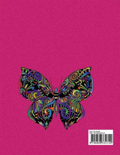 Butterflies coloring book for adults : Ideal destination for your free time.