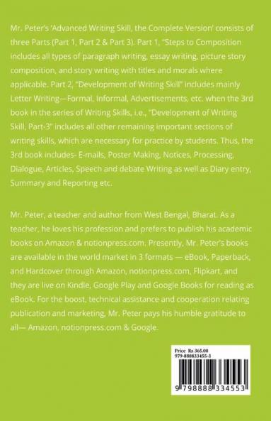 Development of Writing Skill Part-2: Includes Letter writing- Business Letters Application for Jobs Letters to Editor bank authorities Institutional Heads &amp; others