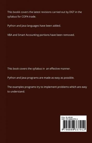 Computer Operator and Programming Assistant : Trade Theory (as per DGT syllabus revised in July 2022)
