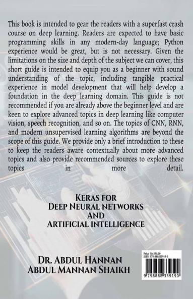 Keras for Deep Neural Networks  and Artificial Intelligence