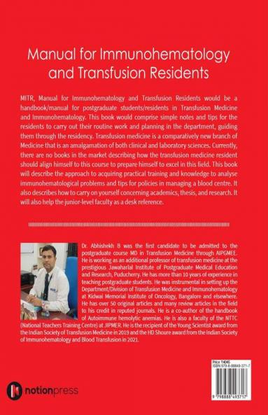 MITR : Manual for Immunohematology and Transfusion Residents
