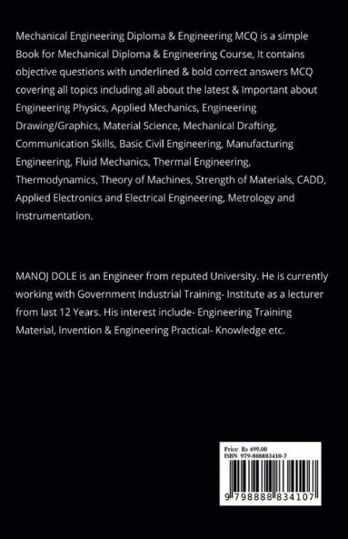 Mechanical Engineering Diploma & Engineering MCQ