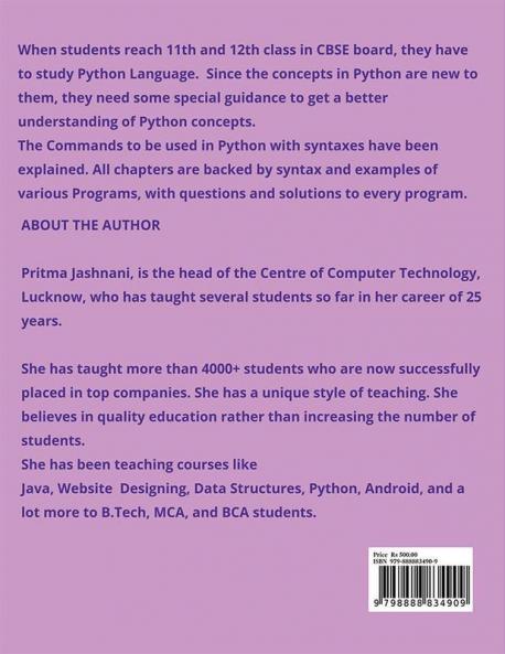 INFORMATICS PRACTICES THROUGH PYTHON CLASS 12 : FROM BASICS TO DATAFRAMES AND SERIES WITH MYSQL