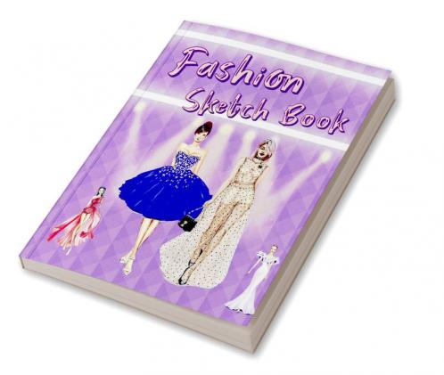 Fashion Sketch Book : 100 female figure model  template pages