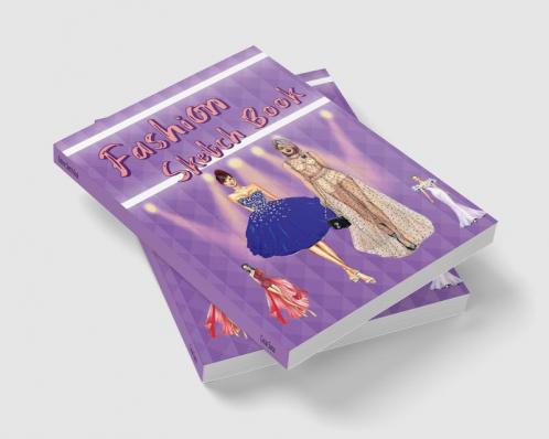 Fashion Sketch Book : 100 female figure model  template pages
