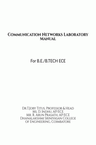 Communication Networks Laboratory Manual