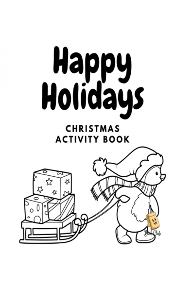 Happy Holidays: Christmas Activity Book for Kids Ages 4-8 | Season's Greetings Christmas Story Wishes List Puzzles Games| Trace & Color | Dot to Dot