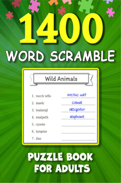 Word Scramble Puzzle Books for Adults