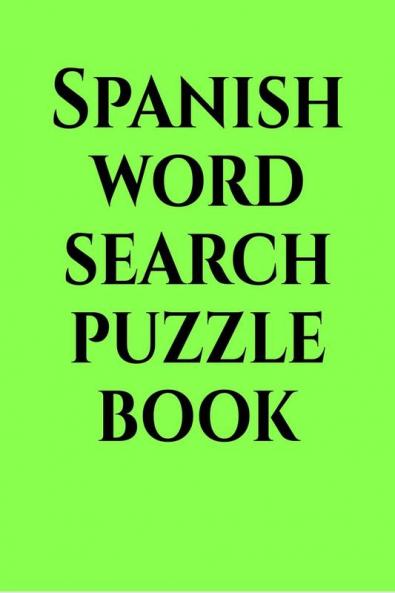 Spanish word search puzzle book