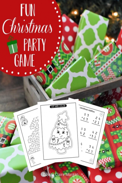 Fun Christmas Party Game: Coloring Cutting Mazes Christmas Addition and Letters for Kids Ages 4-6 | 6-8 | Activity Book for Kids | Xmas Activity and Colouring | Perfect Gift for Christmas Holiday