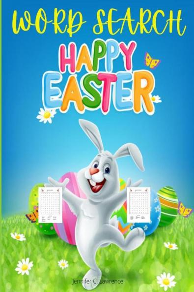 Happy Easter Word Search for Kids: 50 Entertaiming Fun Puzzles | Large Print Easter Day Word Search for Kids and Teens Ages 7-12 | Fun Easter Gift | Easter Basket Stuffer