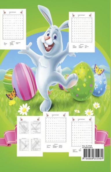 Happy Easter Word Search for Kids: 50 Entertaiming Fun Puzzles | Large Print Easter Day Word Search for Kids and Teens Ages 7-12 | Fun Easter Gift | Easter Basket Stuffer