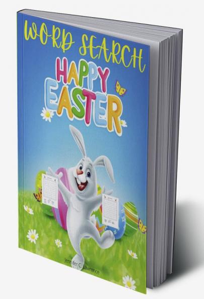 Happy Easter Word Search for Kids: 50 Entertaiming Fun Puzzles | Large Print Easter Day Word Search for Kids and Teens Ages 7-12 | Fun Easter Gift | Easter Basket Stuffer