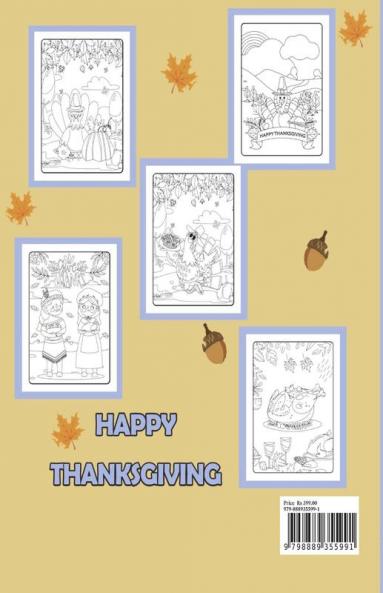 Thanksgiving Coloring Book for Kids Ages 2-5: Beautiful and Cute Collection of 30 Pages for this Holiday