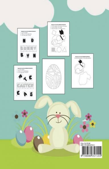 Happy Easter Cut and Paste Workbook for Preschool: Amazing Coloring and Cutting Activity Book for Kids Ages 3+| Perfect Idea Gift for Easter | Cut and Paste Easter and Spring Holiday Workbook