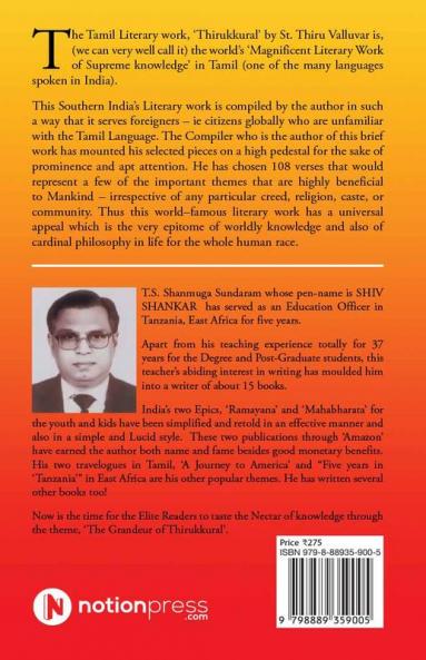 THE GRANDEUR OF THIRUKKURAL (Bilingual) : INDIA'S LITERARY WORK FOR FOREIGNERS