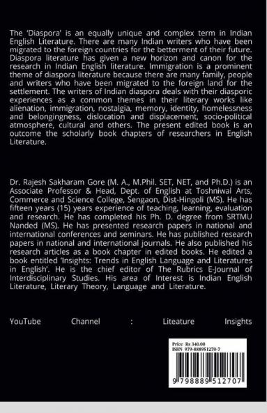 Diaspora Writing : A Critical Perspectives in Indian English Literature