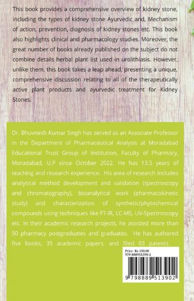 Treatment for urinary kidney stone using herbal plants and ayurvedic formulas : Treatment for urinary kidney stone using herbal plants