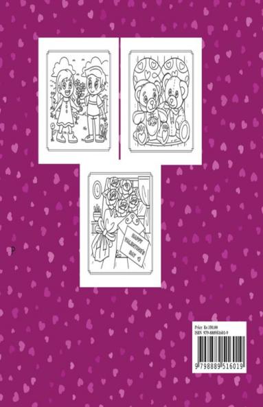 Happy Valentines Day Coloring Book for Kids ages 4-8 : Love Filled Coloring Pages for Valentine's Day