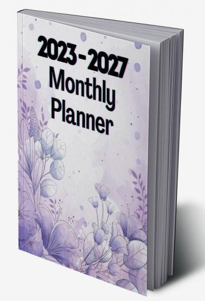 2023-2027 Monthly Planner special Gift for Women: 5 Years Pocket Organizer with Purple Cover for Women