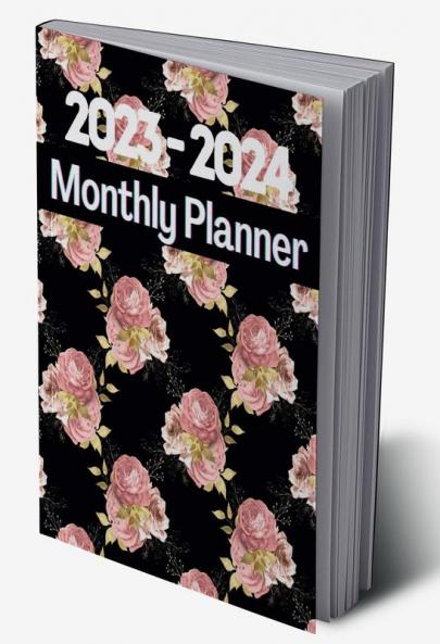 2023-2024 Monthly Planner with Rose Cover for Women: 2 Years Journal for Women