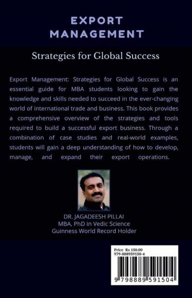 Export Management : Strategies for Global Success